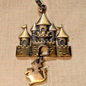 Disney Princess Castle with Dragon Pendant